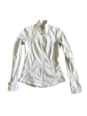 Lululemon Womens Sz 6 White Full-Zi Define Jacket With Zippered Pockets